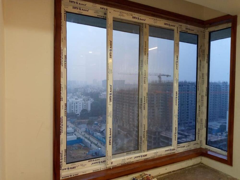 White UPVC Sliding Window