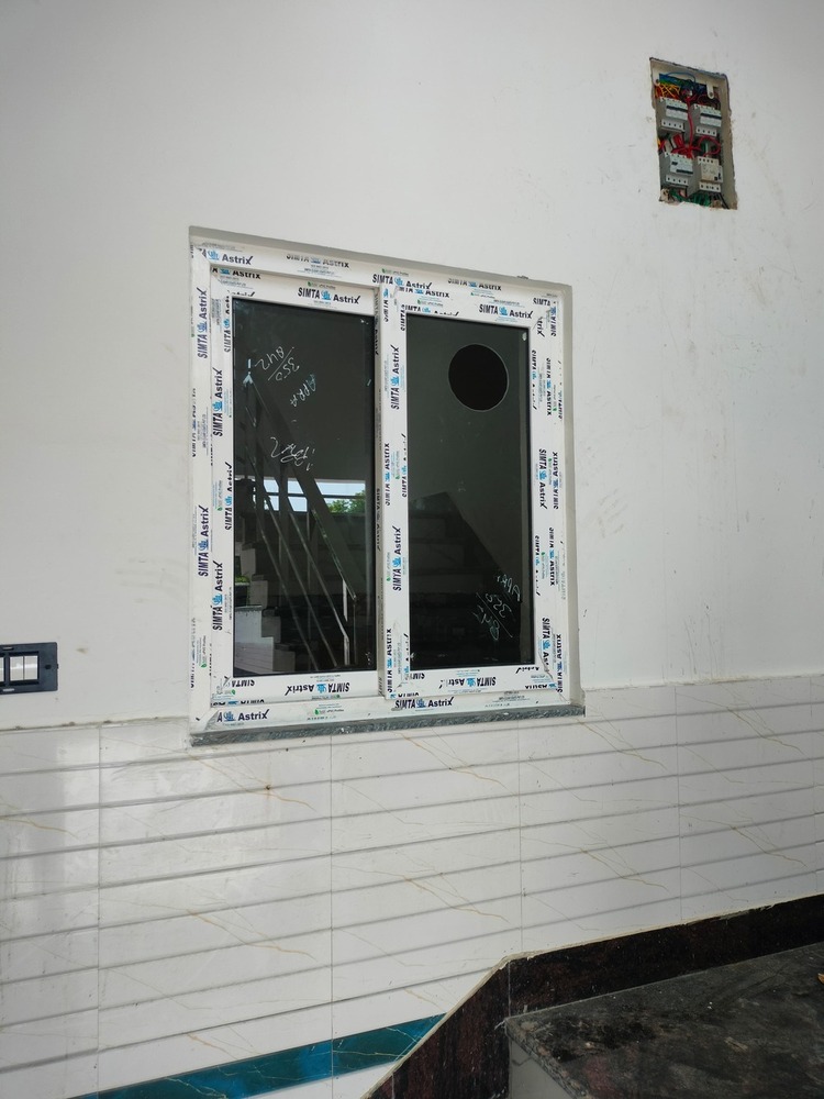 White UPVC Sliding Window