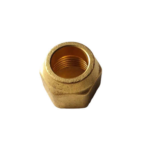 5-8 Inch Brass Flare Hex Nut - Color: Golden