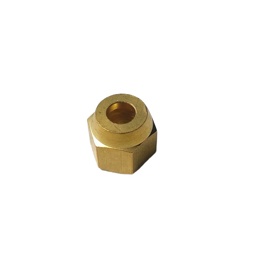 Brass Flare Nut 5-16 Inch - Color: Golden