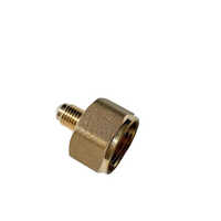 5-8x1-4 Inch Brass Refrigerant Cylinder Adapter - Color: Golden