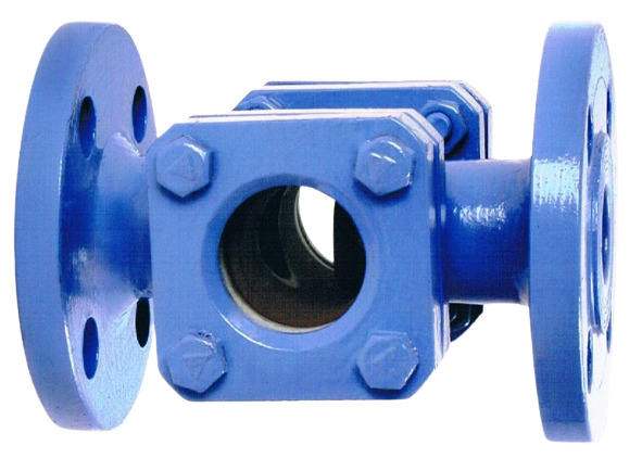 Cs Double Window Sight Glass Strainer - Color: Blue