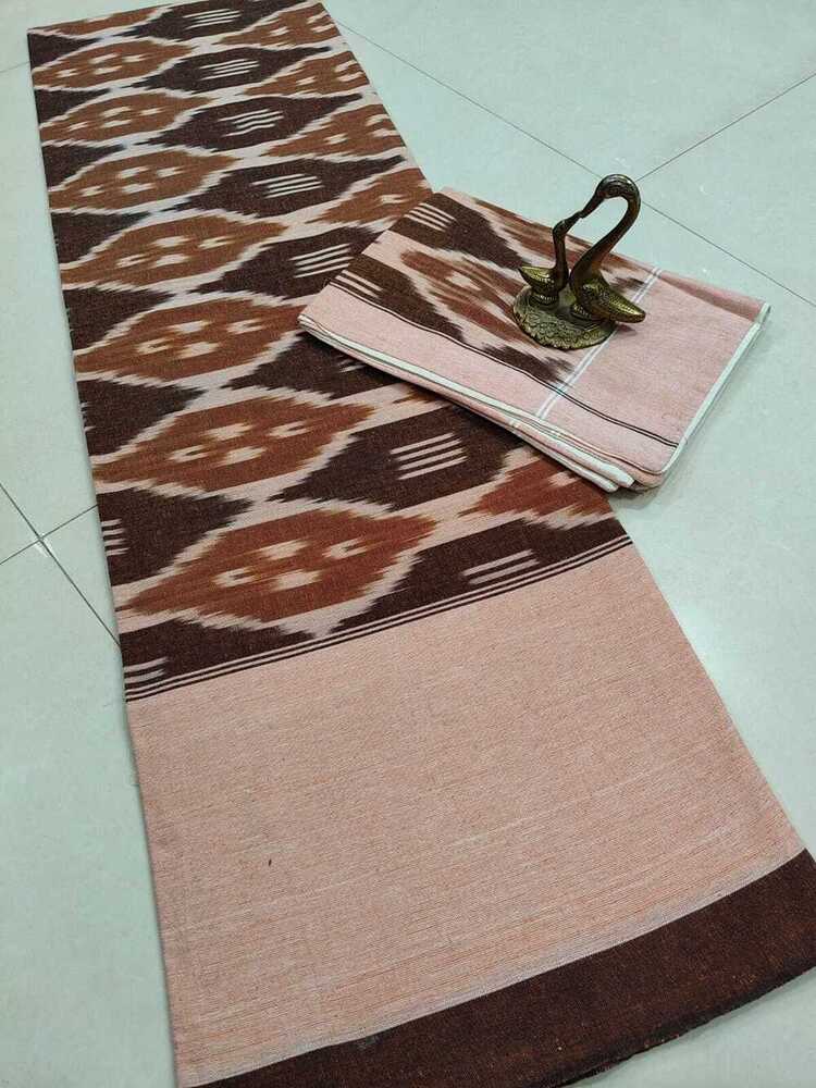 Ikat Designer Double Cot Bedsheet - Color: Multicolor