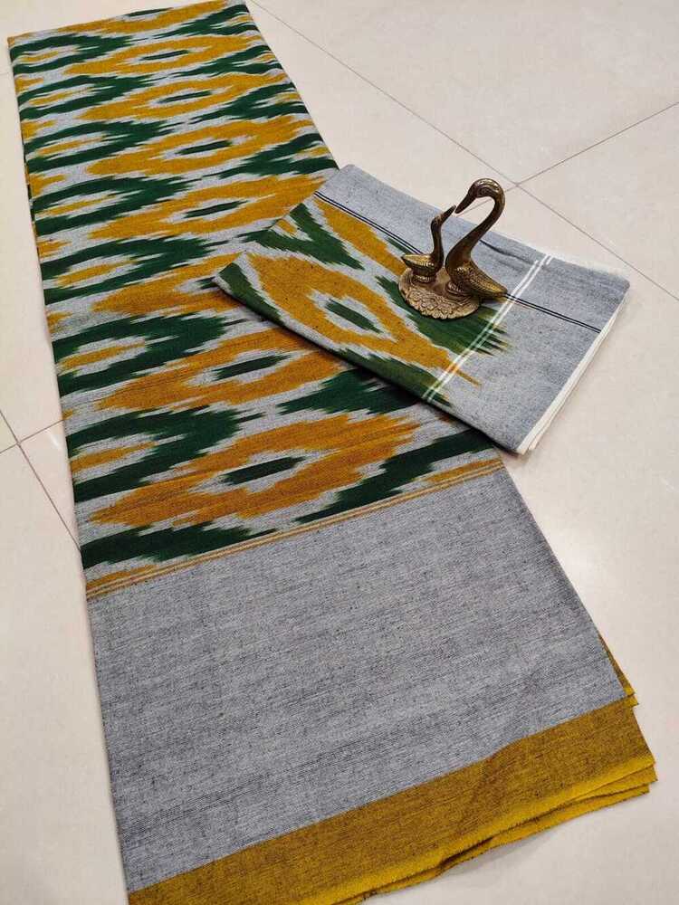 Ikat Double Cot Bedsheet - Color: Multicolor