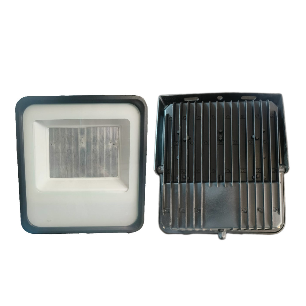 150W Glass Model Flood Light Housing With Frame, Handle, Gaskit, Glass (Black/White), Reflector and Hardware Complete Set