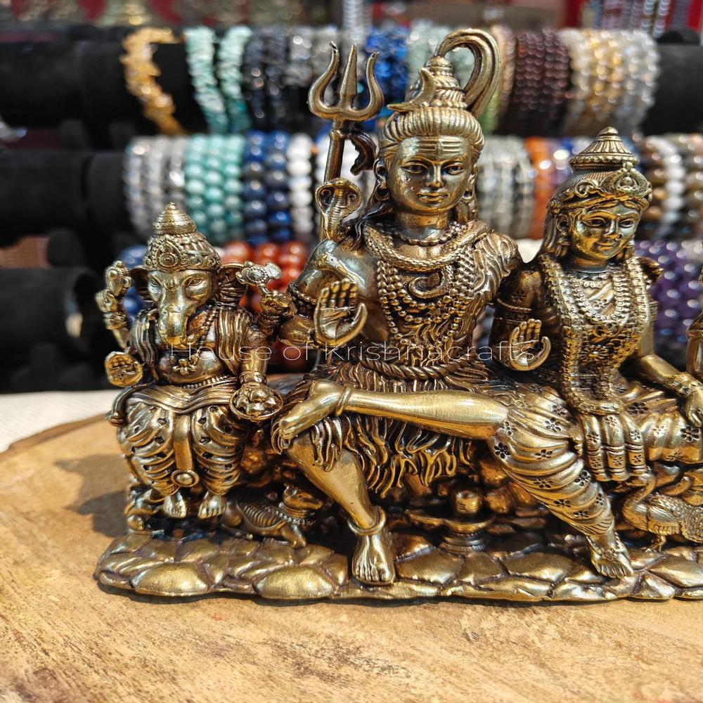 Shiva Parivar Brass Statue