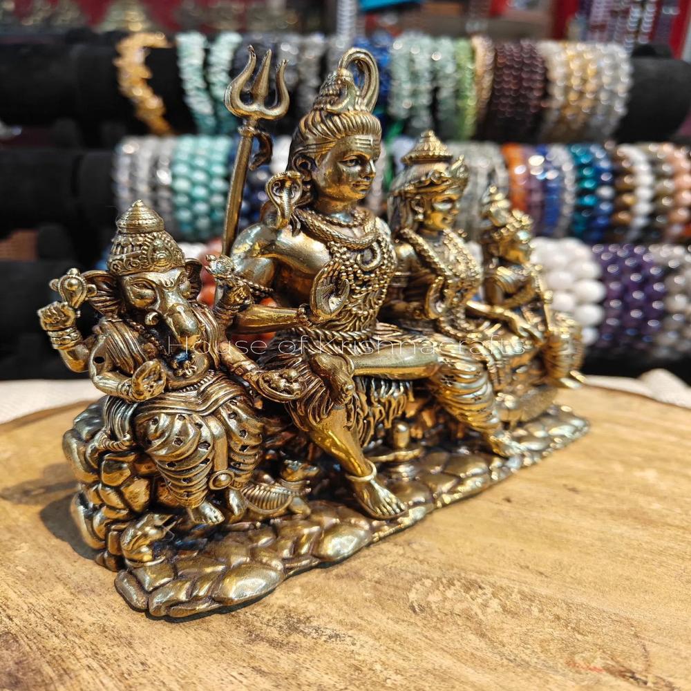 Shiva Parivar Brass Statue