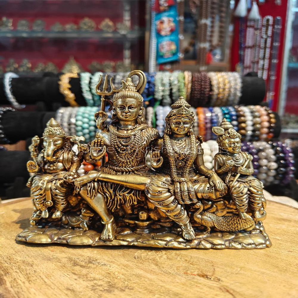 Shiva Parivar Brass Statue