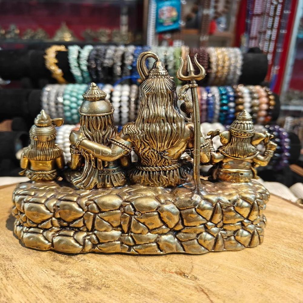 Shiva Parivar Brass Statue