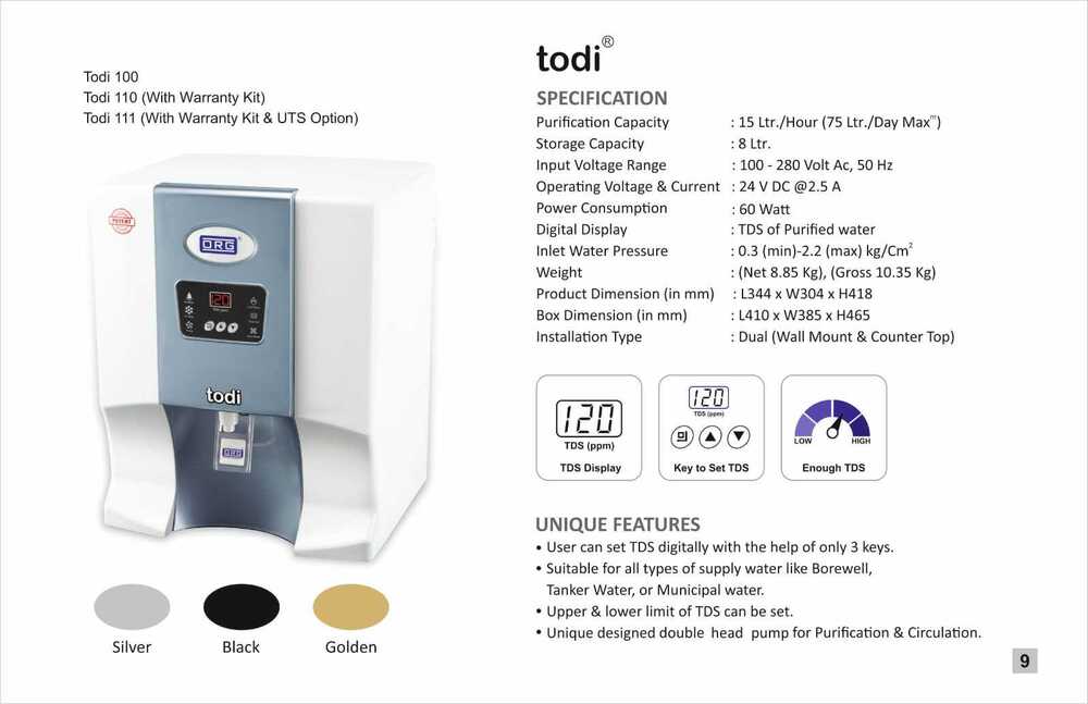 Org Ro - Application: Domestic Water Purification