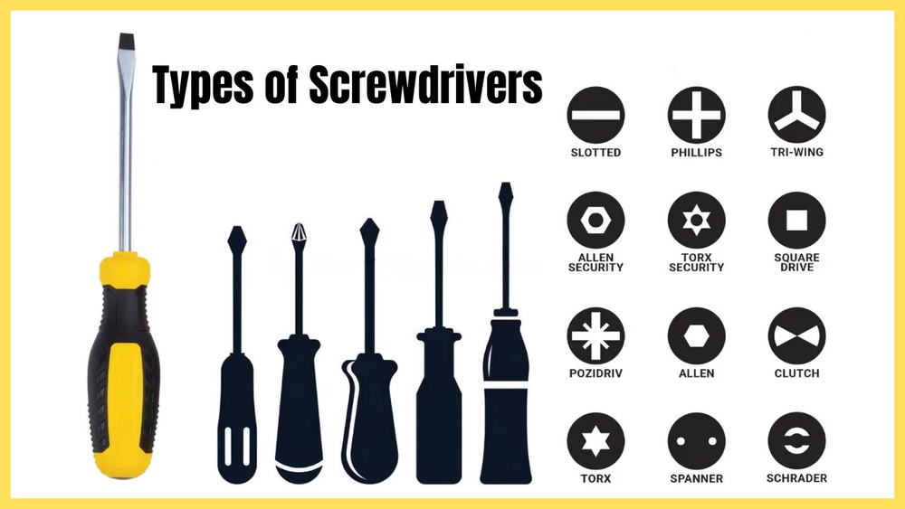 Screwdriver & Bits - Color: Black