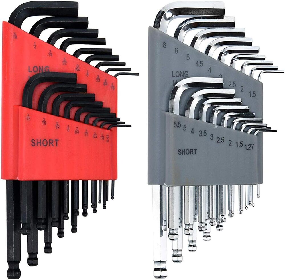 Allen Keys & Sets - Metal, All Sizes Available | Versatile Hand Tools for Tightening & Loosening Hexagonal Bolts & Screws, Manual Power Source