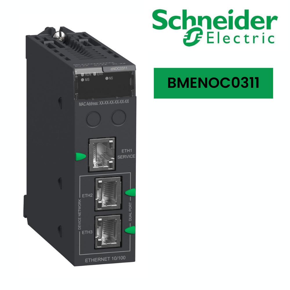 Bmenoc0311-Ethernet Module M580 - 3-Port Factorycast Ethernet Communication - Material: Yes