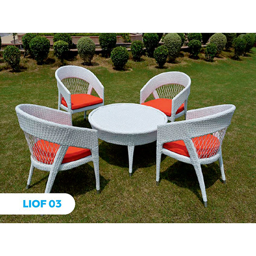 Liof-03 Garden Chair Set - Color: White