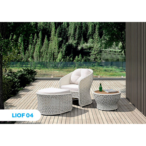 Liof-04 Garden Chair Set - Color: White