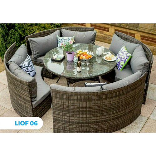 Liof-06 Garden Chair Set - Color: Brown