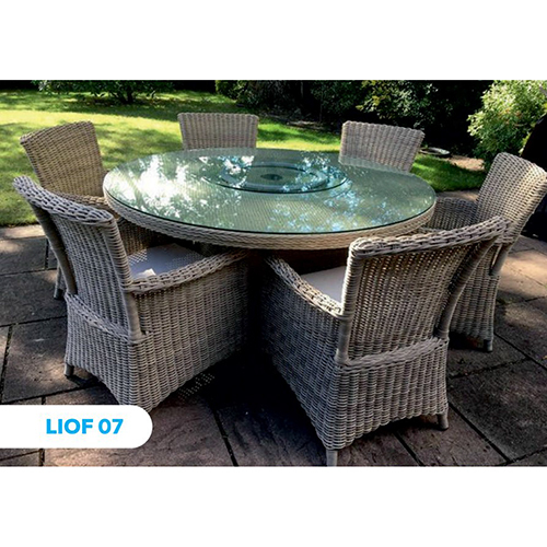 Liof-07 Garden Chair Set - Color: Brown