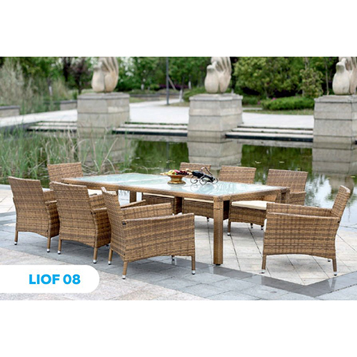 Liof-08 Garden Chair Set - Color: Brown