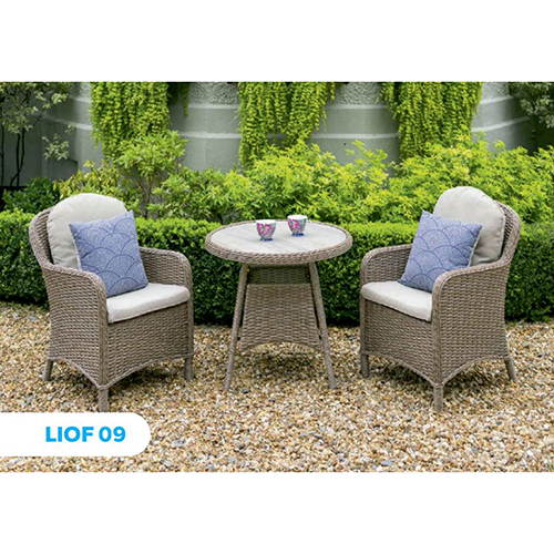 Liof-09 Garden Chair Set - Color: Brown