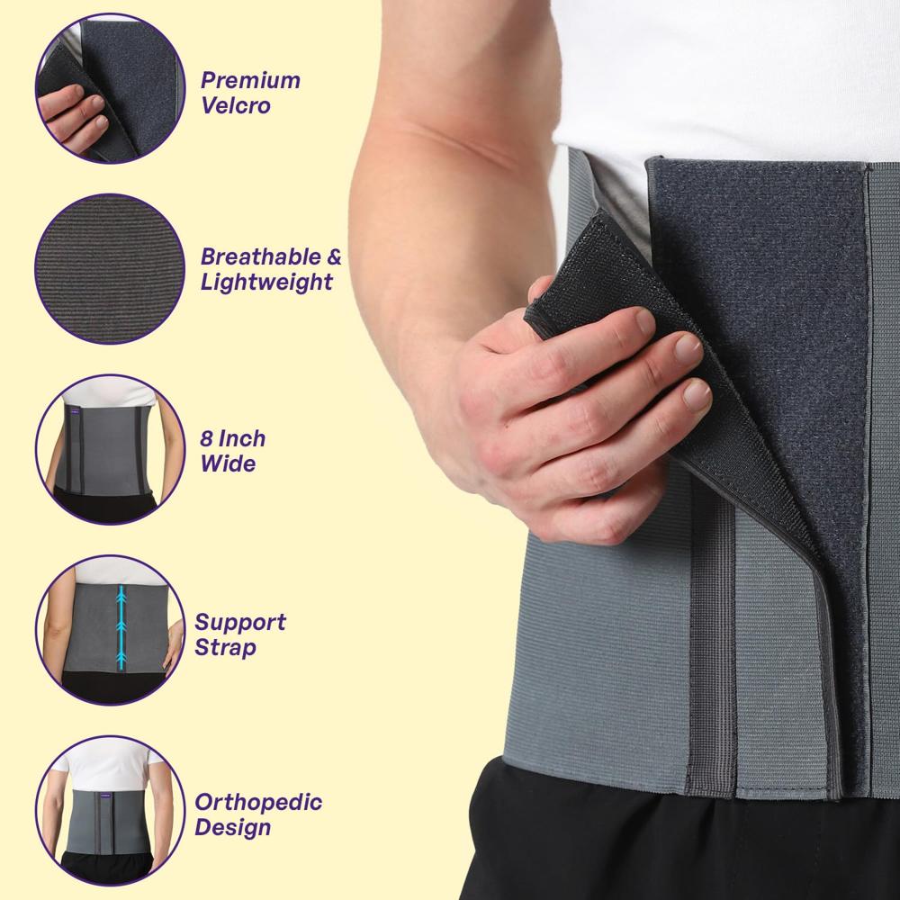 Abdominal Support Brace Grey - Color: Various Available