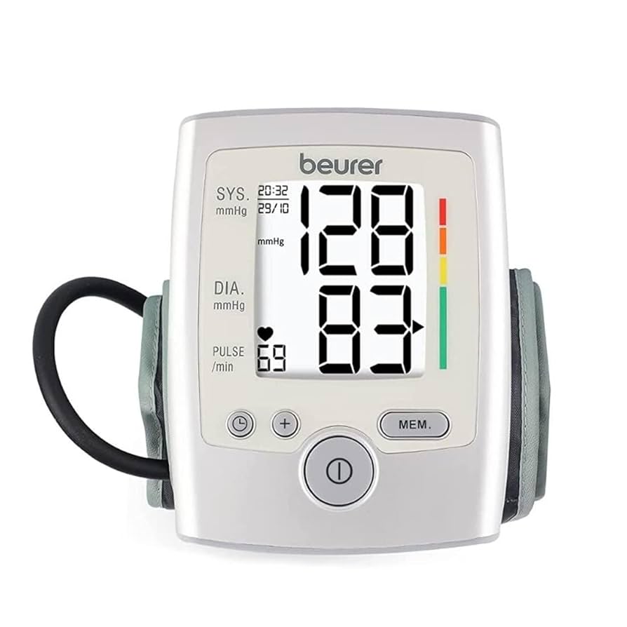 Beurer Bm35 Fully Automatic Digital Blood Pressure Monitor (Grey) - Color: White