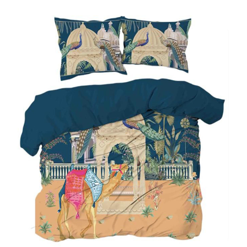 King Size Double Bed Sheet 4 Pcs Set - Color: Multi-Color