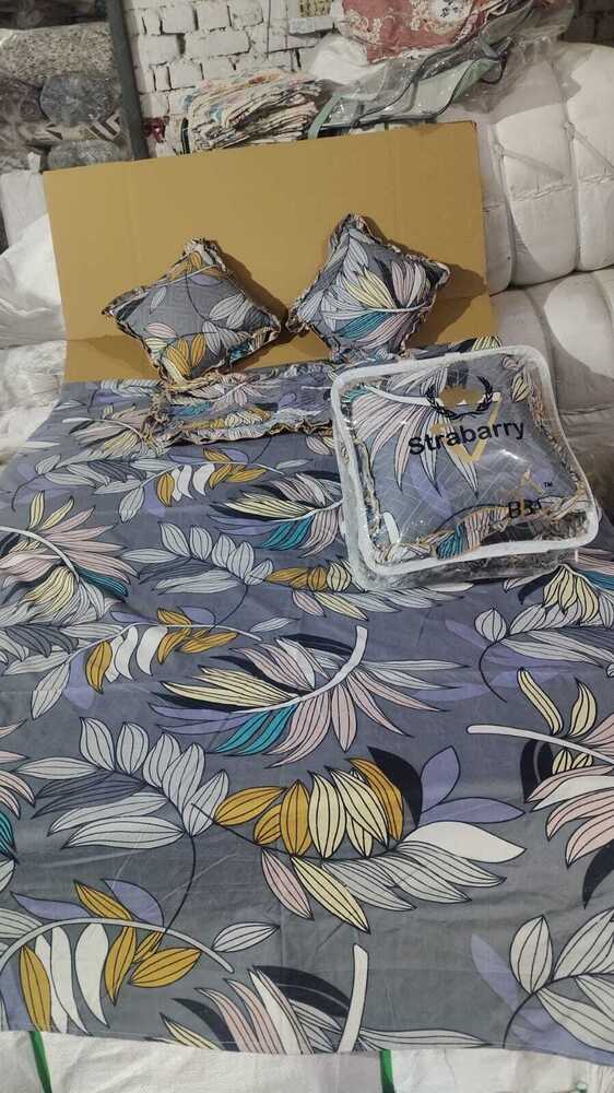 Rockstar Prined Bed Sheet 5 Pcs Set - Color: Multi-Color