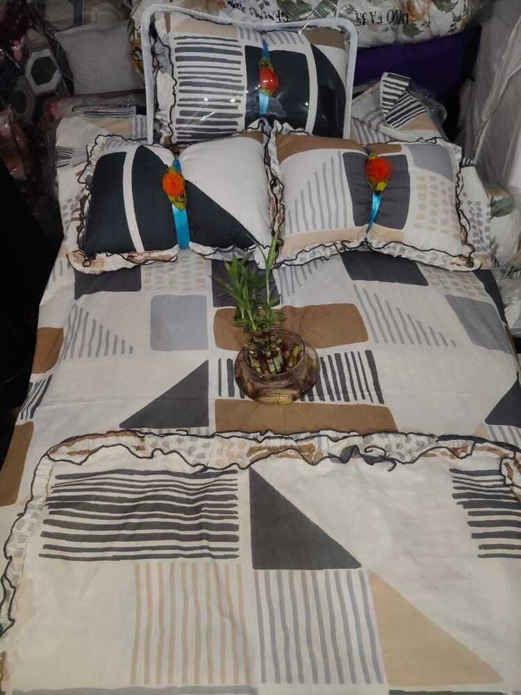 Printed Bed Comforter 5 Pcs Set - Material: 100% Cotton