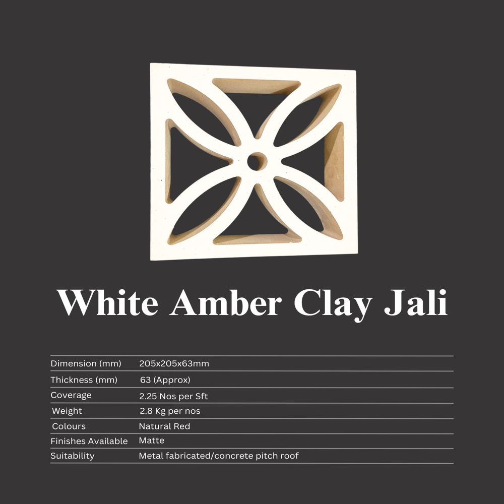 Terracotta jali white color 