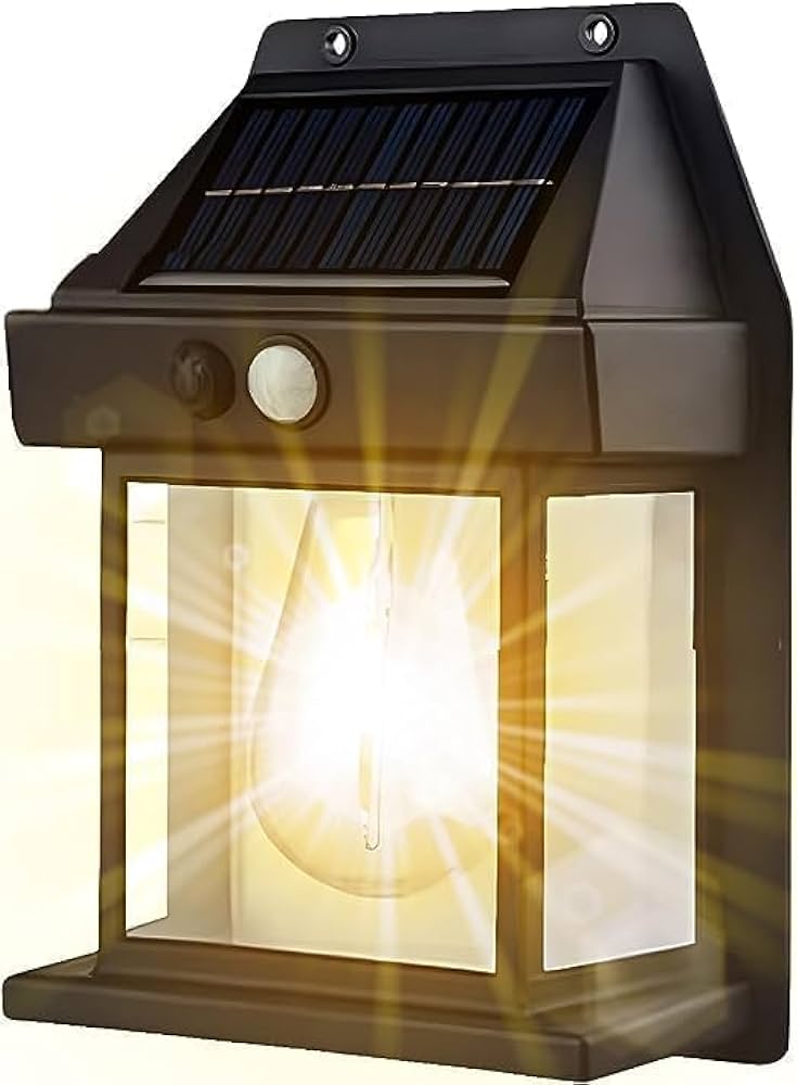 Motion Sensor Solar With Auto Light - Color: Black
