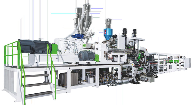 Twin Screw Dryer - Free Vented Pet Sheet Extrusion Line - Automatic Grade: Semi-Automatic