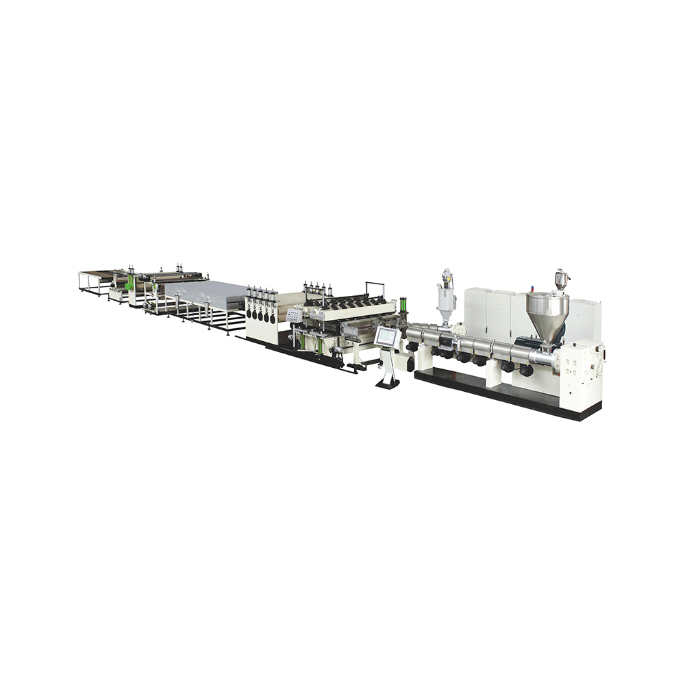 PE Plastic Hollow Cross Section Plate Extrusion Line