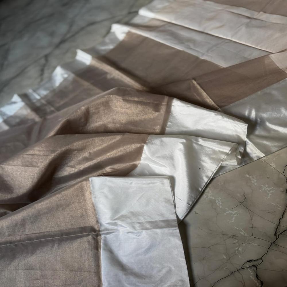 Copper tissue silk saree collection