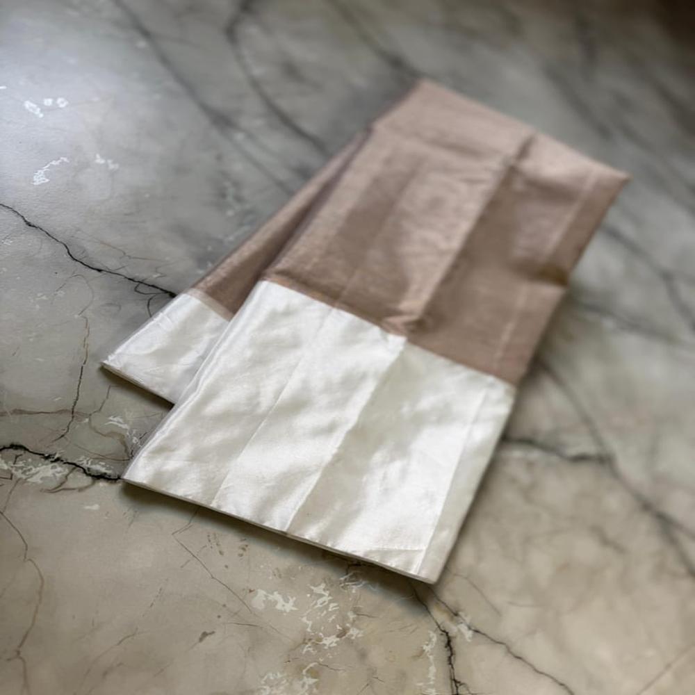  Copper tissue silk  saree collection