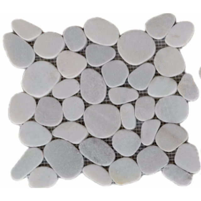 Pebble Mosaic G White - Artificial Stone Type: Solid Surface