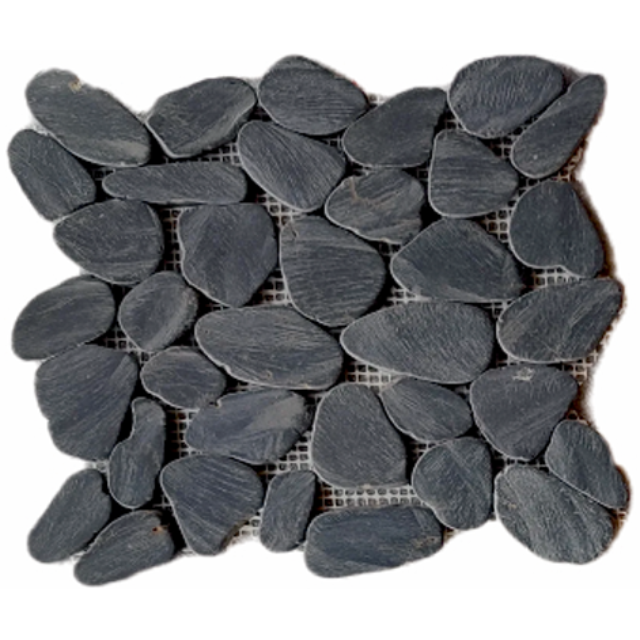 Pebble Mosaic Black B - Artificial Stone Type: Solid Surface