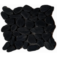 Pebble Mosaic Black B - Artificial Stone Type: Solid Surface