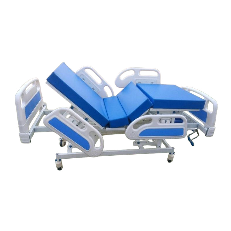 Mild Steel Electric Hospital Bed - Color: White And Blue