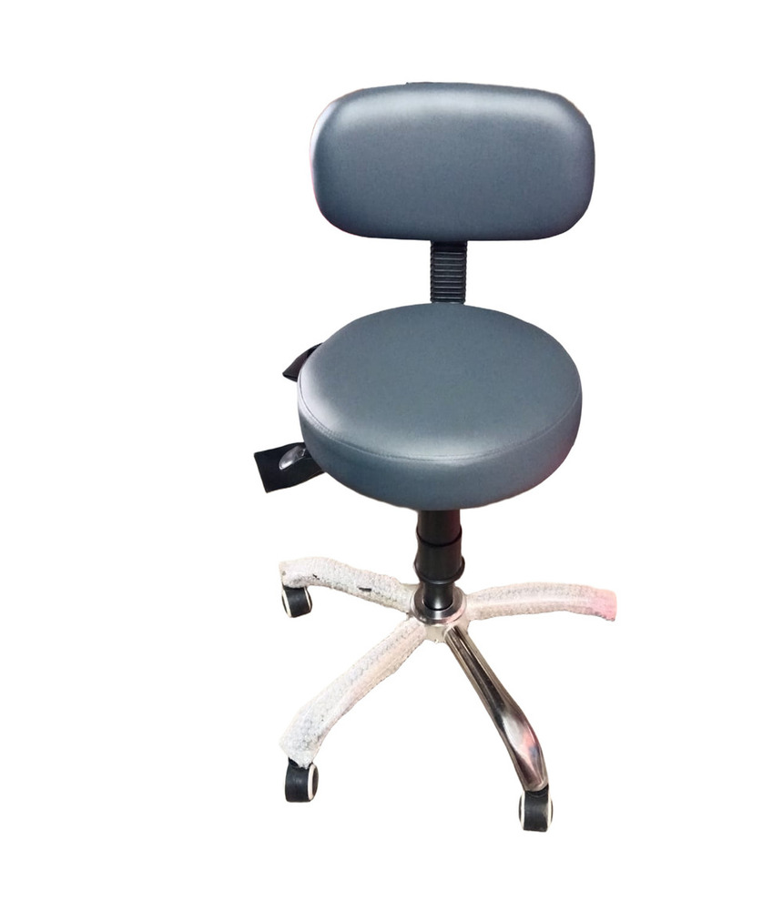 Pneumatic Height Stools With Back - Color: Gray
