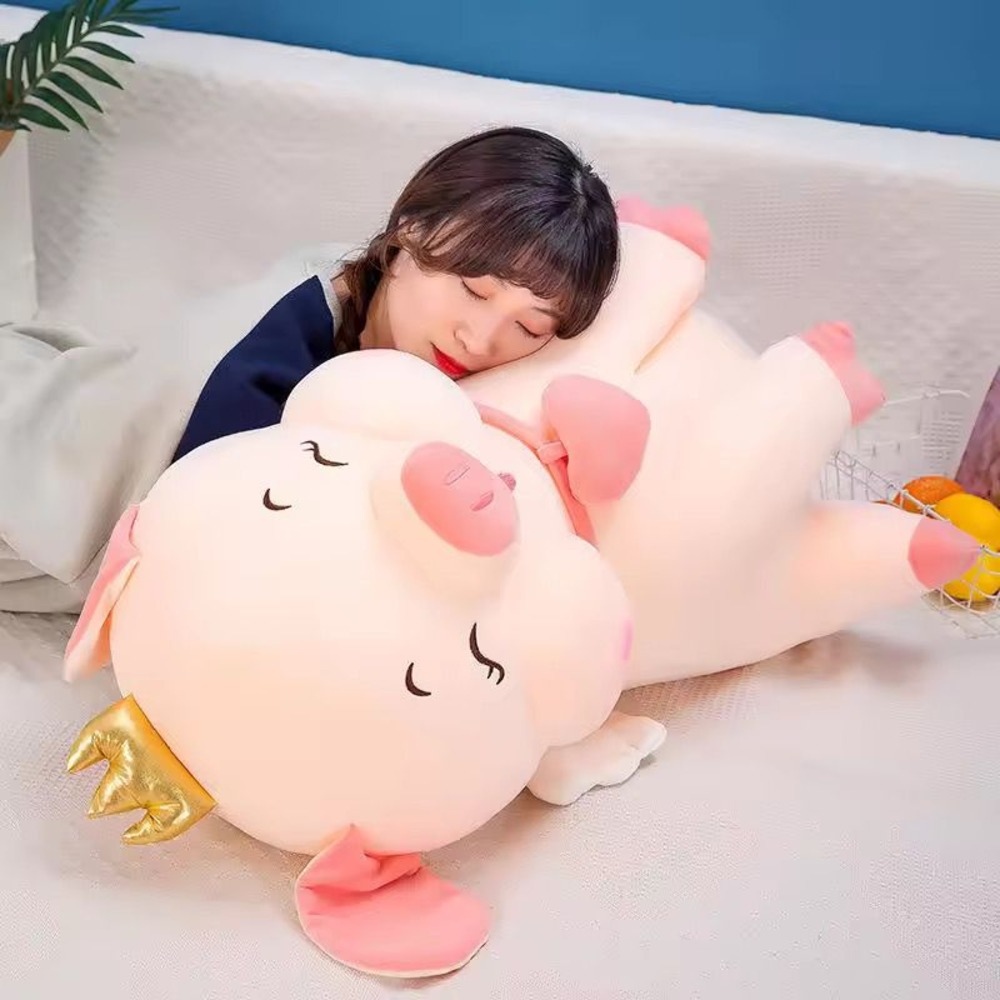 SOFT TOY CROWN PIG