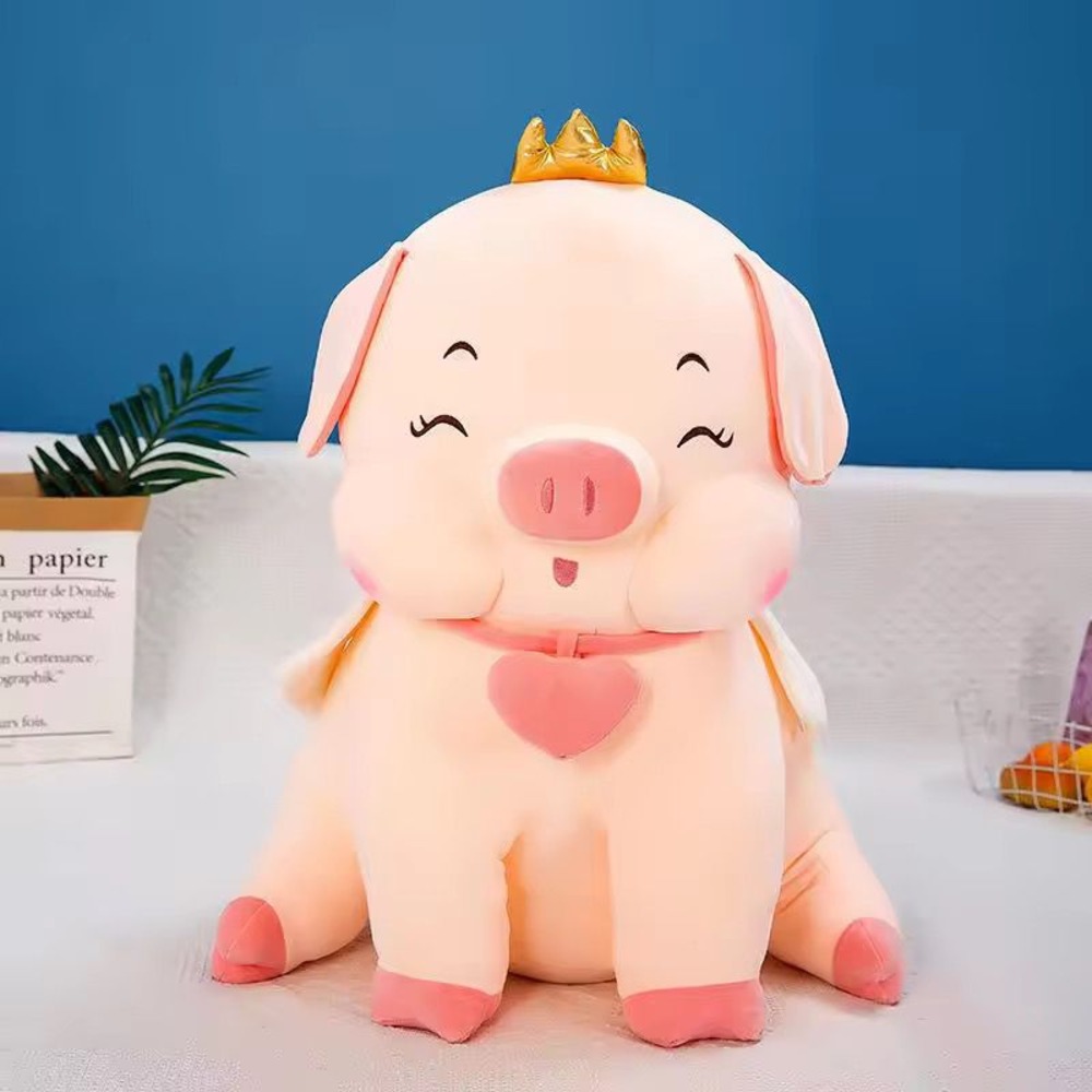 SOFT TOY CROWN PIG