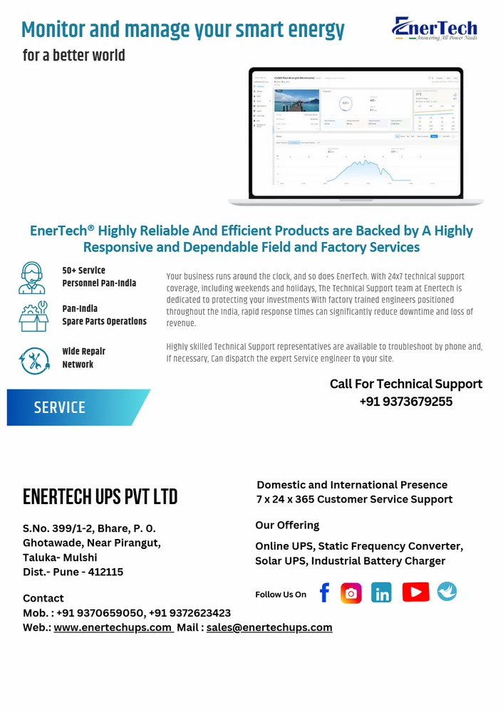 EnerTech 4kW Solar On Grid/Grid Tied Inverter 1 Phase
