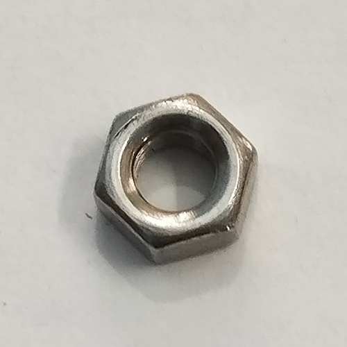 Stainless Steel Finished Hex Nut - Color: Silver
