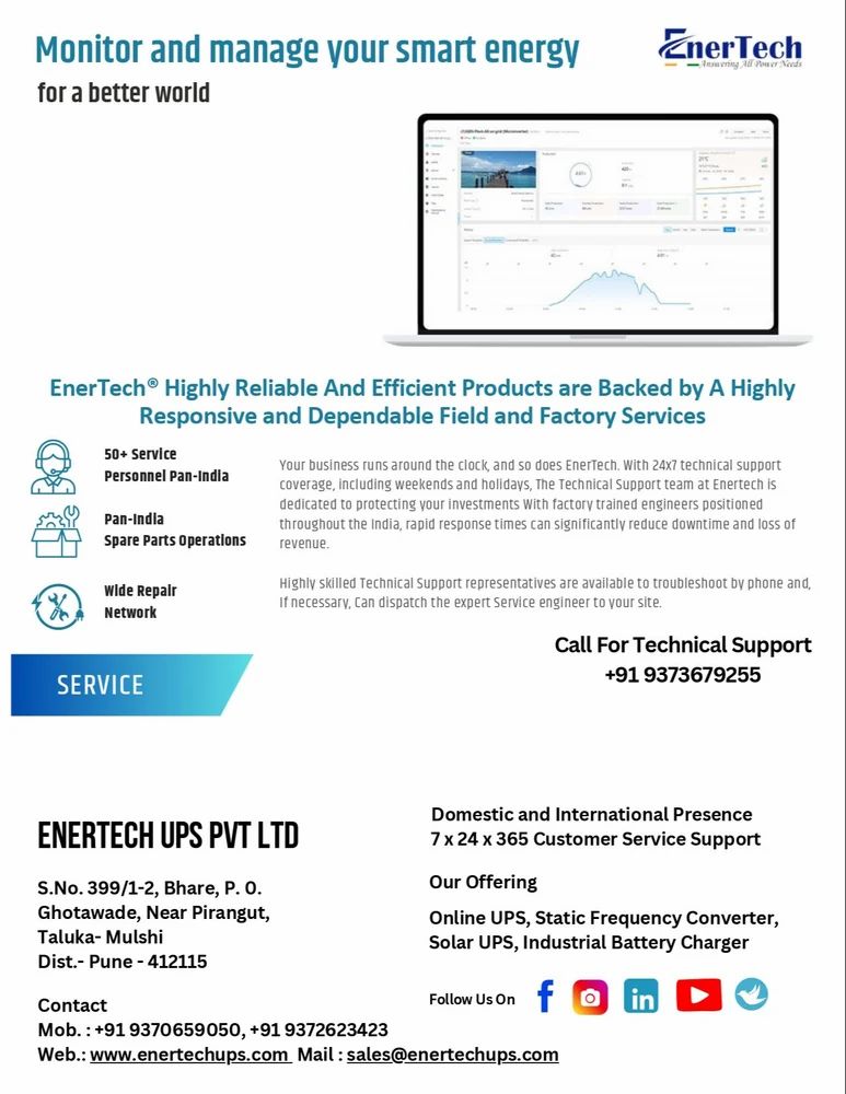 EnerTech 3kW Solar On Grid/Grid Tied Inverter 1 Phase