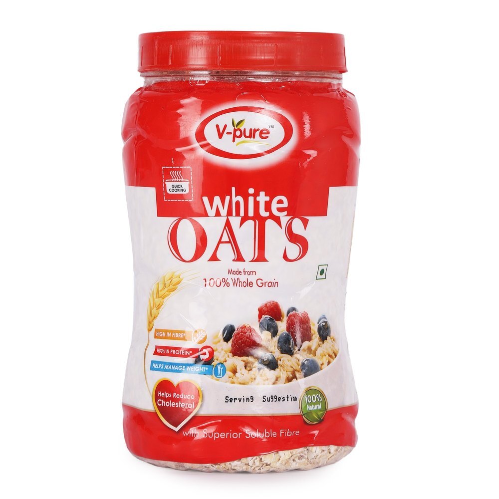 Whole Grain Oats - 100% Pure, No Added Salt Or Sugar | 200 Gm, 500 Gm, 800 Gm - 58g Carbohydrates, 13g Protein, 11g Fiber, Nil Cholesterol
