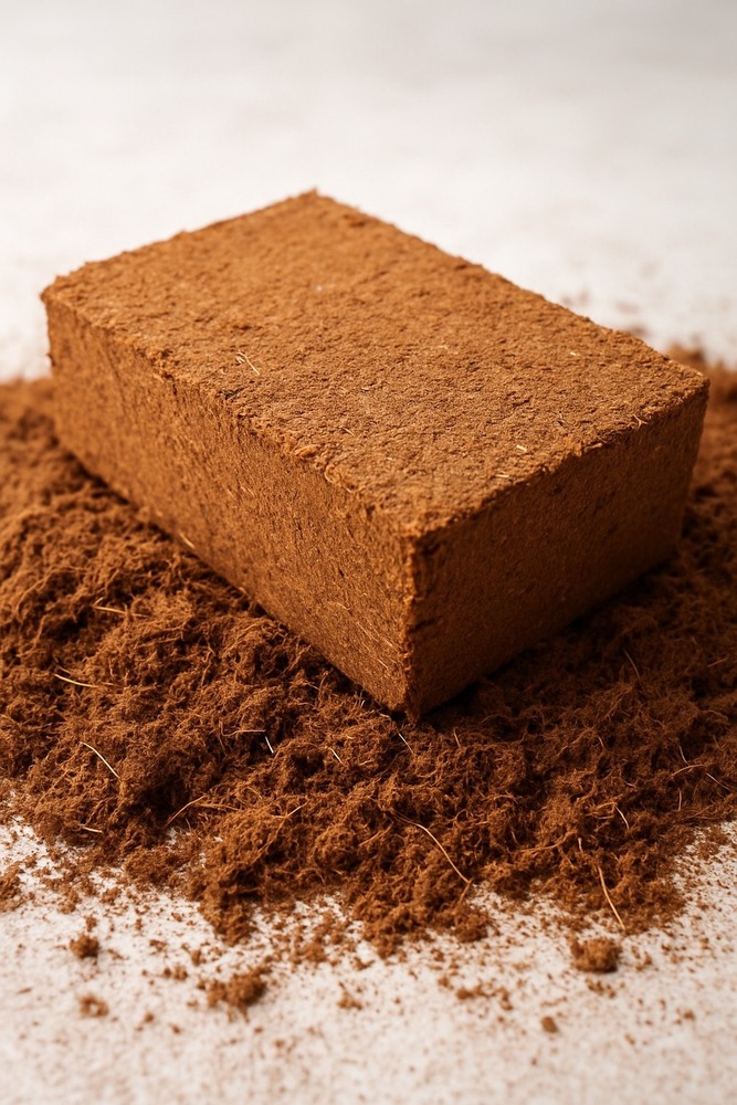 Cocopeat Brick Manure - Color: Light Brown