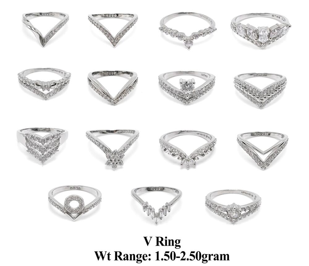 92.5 Silver V Ring