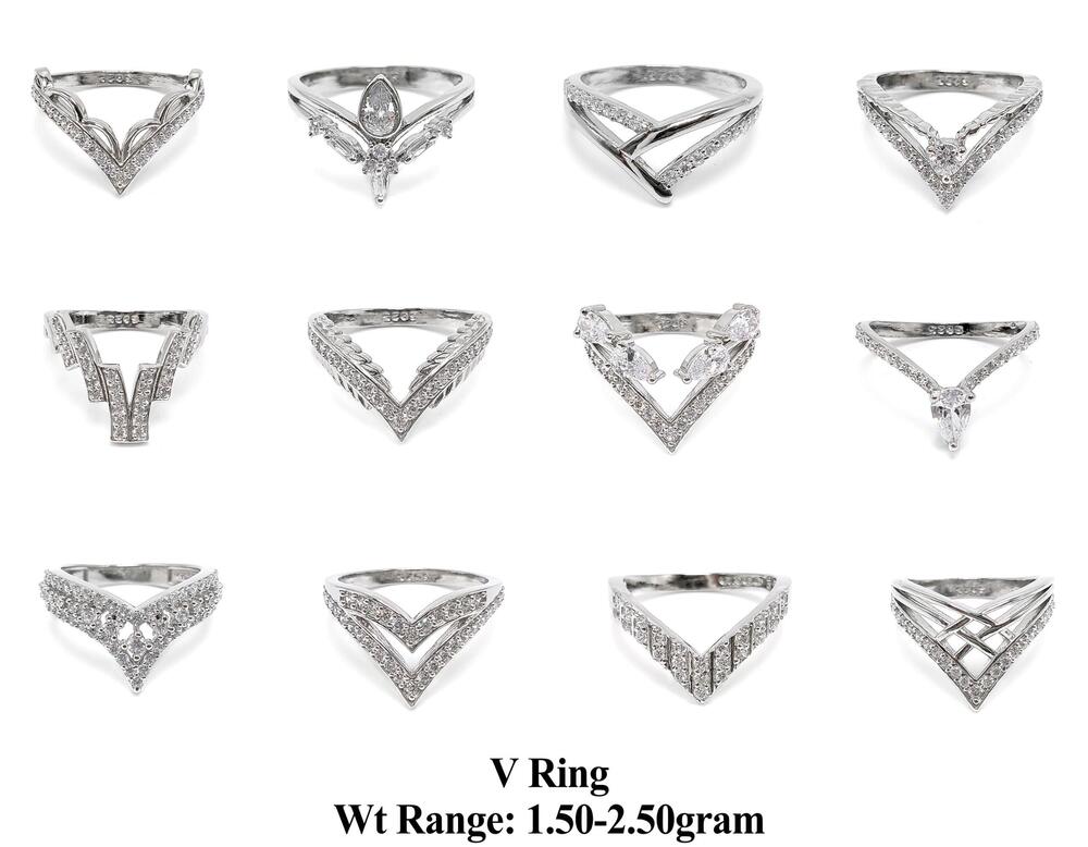 92.5 Silver V Ring