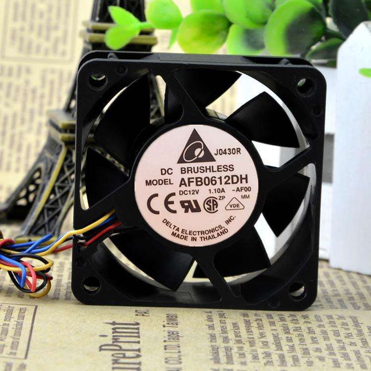 DELTA AFB0612DH 6025 12v 1.1a 6cm Large air volume Pwm Cooling fan 4 Line