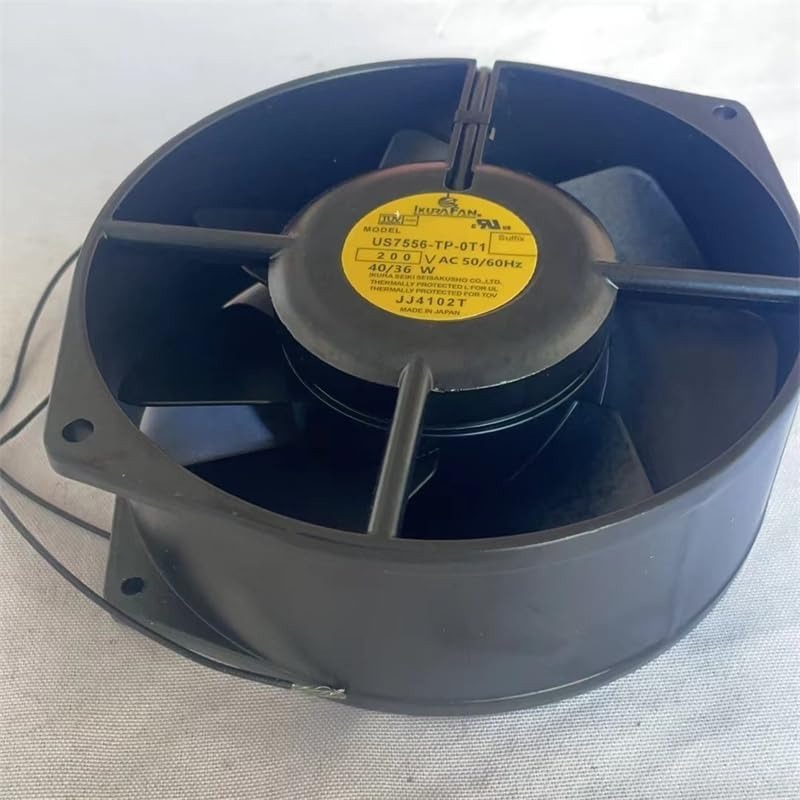 IKURA FAN US7556-TP-0T1 Axial Fan 200V-50/60Hz 40/36W DC Brushless Air Cooling Fan 3500 RPM 170 * 150 * 55mm 2Wire (Metal)